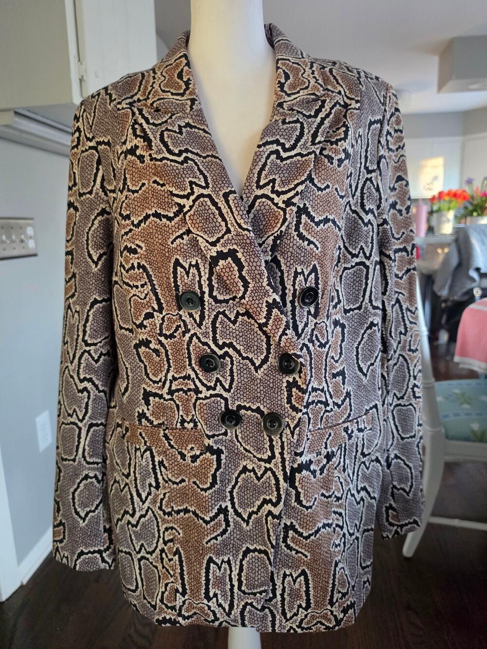 Cabi Python Blazer Size 16 #3733 Snake Print Jacket
